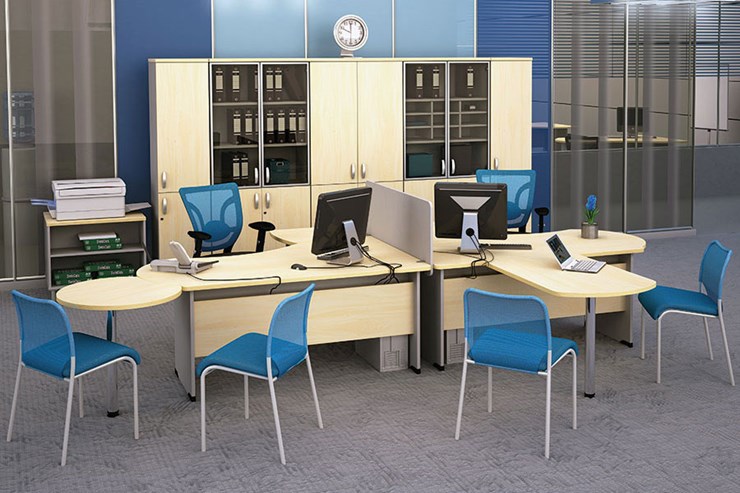 Офисный набор мебели Boston для 2 сотрудников по работе с клиентами в Энгельсе - изображение
