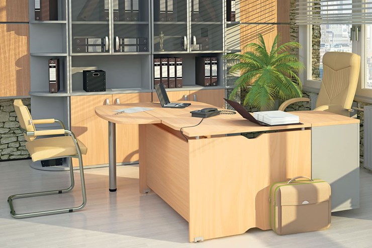 Офисный комплект мебели Милан для руководителя отдела в Саратове - изображение