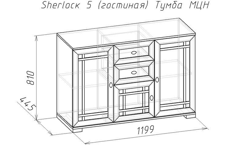 Тумба Sherlock 5 МЦН, Дуб сонома в Энгельсе - изображение 3