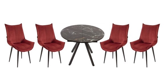 Обеденная зона стол Олимп, 4 стула Осло в Саратове - изображение