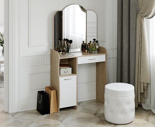 Туалетный стол София Т1, цвет Дуб сонома/Белый в Энгельсе - изображение