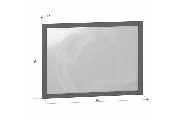 Зеркало навесное Техно Черный ЛД 678.120 в Саратове - изображение 3