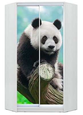 Угловой детский шкаф Хит-У-24-4-77-29, Панда, Белый в Энгельсе - изображение