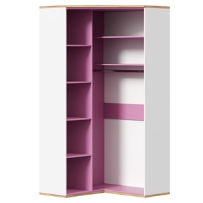 Угловой шкаф детский Урбан 528.060, белый/розовый в Энгельсе - предосмотр 3