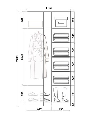 Детский угловой шкаф-купе Хит-У-24-4-77-28, Мишка в интерьере, Дуб сонома в Саратове - изображение 2