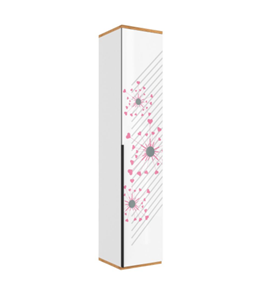 Шкаф одностворчатый Урбан 528.040, белый/розовый в Саратове