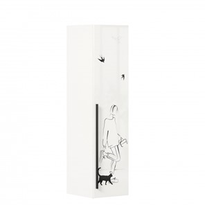 Шкаф 1-створчатый Джоли Тип 2 ЛД 535.020, Серый шелк в Саратове