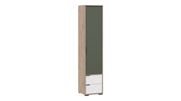 Шкаф для белья комбинированный Лео ТД-410.07.21 (Гикори джексон/Белый матовый/Дымчатый зеленый) в Энгельсе