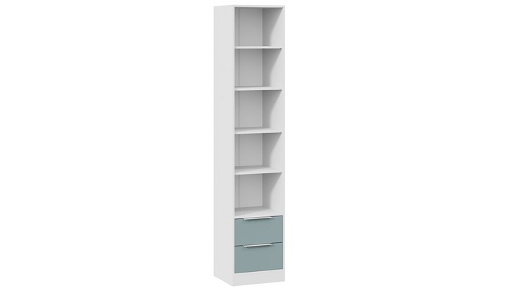 Детский шкаф для белья Марли (Белый/Серо-голубой) в Энгельсе - изображение 3