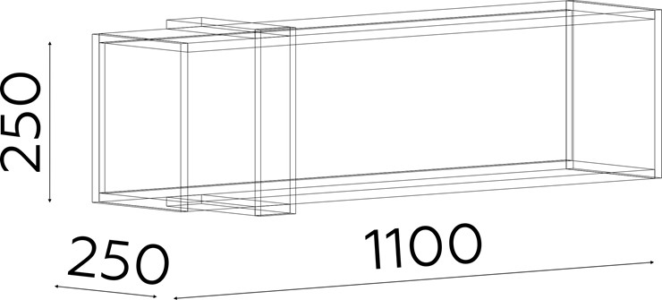 Полка навесная Гринвич (шкаф навесной мод.7) в Энгельсе - изображение 1