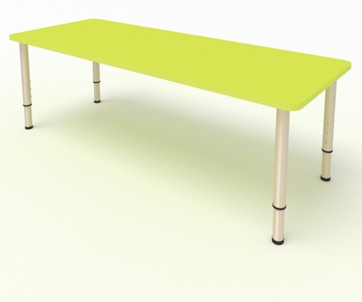 Стол для детей 2-местный  (по одну сторону столешн.) СДО-3 (0-3) желтый (МДФ) в Саратове - изображение