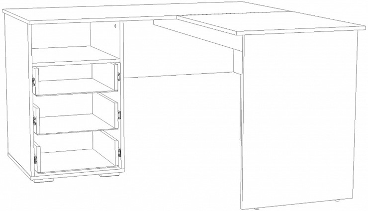 Письменный стол Банни НМ 041.41, Меренга/Макарун/Белый/Дуб сонома в Энгельсе - изображение 2