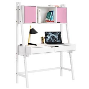 Стол с ящиками высокий POLINI Kids Mirum 1446 Белый / двери Розовые в Энгельсе