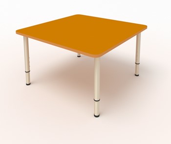 Детский стол 4-местный 70х70 ЛДСП Оранжевый в Саратове