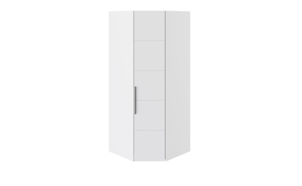 Распашной угловой шкаф Наоми, цвет Белый глянец, Джут СМ-208.07.06 в Саратове - изображение