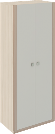 Двухдверный шкаф Глэдис М22 (Шимо светлый/Белый текстурный) в Саратове - изображение