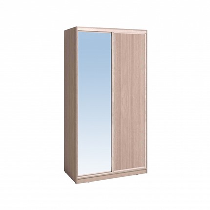 Шкаф 1200 Домашний Зеркало/ЛДСП, Ясень шимо светлый в Саратове - изображение