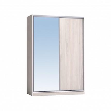 Шкаф 2-х дверный 1600 Домашний Зеркало/ЛДСП, Бодега светлый в Энгельсе - изображение