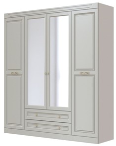 Шкаф четырехдверный в спальню Олимп ШР-4 (Фисташковый) 2 зеркала в Саратове