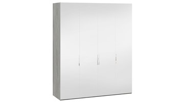 Шкаф для одежды Эмбер СМ-348.07.012 (Дуб Гамильтон/Белый глянец) в Саратове