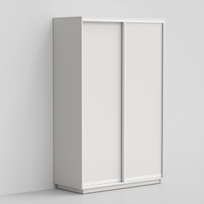Шкаф двухстворчатый ЭКО-Сим Д 220х160х60, Белый матовый/белый глянец в Саратове