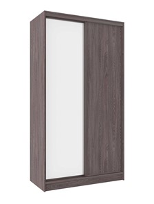 Шкаф 2-х дверный 1200 Домашний Зеркало/ЛДСП, Ясень Анкор темный в Саратове