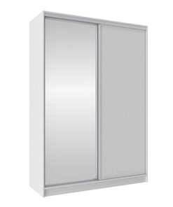 Шкаф 1600 Домашний Зеркало/ЛДСП, Белый в Саратове