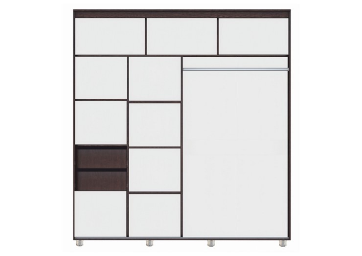 Шкаф Комфорт №12 2.0 с фигурными зеркалами, Венге в Энгельсе - изображение 1