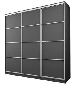 Шкаф 3-х дверный MAX МШ-27-6-24/2-111, Профиль Белый/Цвет Графит в Саратове