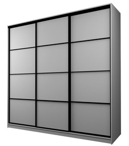 Шкаф MAX МШ-27-6-24/2-111, Профиль Черный/Цвет Серый в Саратове