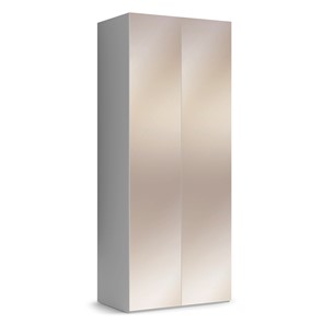 Шкаф с зеркальными фасадами Марсель 900 (белый) в Энгельсе - предосмотр