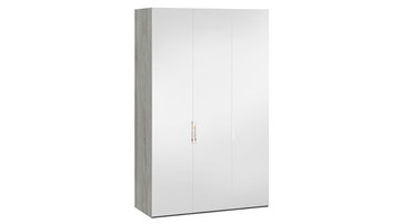Шкаф для одежды Эмбер СМ-348.07.009 (Дуб Гамильтон/Белый глянец) в Саратове