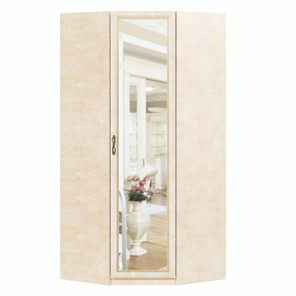 Распашной угловой шкаф Александрия с зеркалом ЛД 625.062, Рустика/Кожа Ленто в Энгельсе