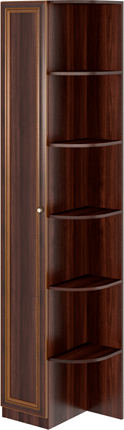 Угловой шкаф-стеллаж Беатрис М13 левый (Орех Гепланкт) в Саратове - изображение