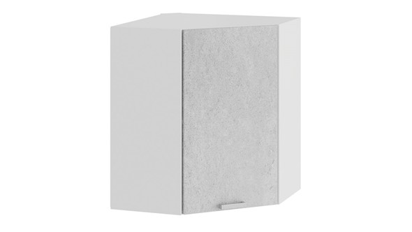 Угловой навесной шкаф Гранита 1В6У (Белый/Бетон снежный) в Саратове - изображение