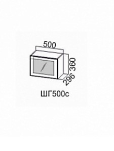 Шкаф настенный Грейвуд, ШГ500c/360, дуб кремовый матовый в Саратове