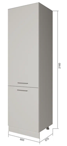 Кухонный шкаф-пенал П7 1, Антрацит/Белый в Энгельсе