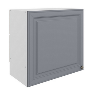 Шкаф кухонный Мишель под вытяжку L600 H566 (1 дв. гл.) эмаль (белый/серый) в Саратове - предосмотр