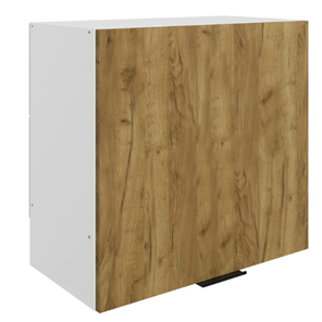 Настенный шкаф Стоун L600 Н566 (1 дв. гл.) (белый/акация светлая) в Саратове - предосмотр