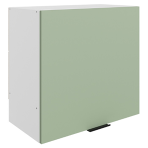 Навесной шкаф Стоун L600 Н566 (1 дв. гл.) (белый/полынь софттач) в Саратове - предосмотр