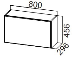 Кухонный навесной шкаф Стайл, ШГ800/456 горизонтальный, МДФ в Энгельсе