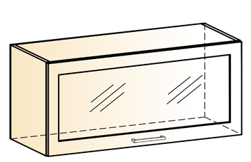 Навесной шкаф Яна L800 Н360 (1 дв. рам.) в Саратове