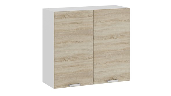 Навесной кухонный шкаф Гранита 1В8 (Белый/Дуб сонома) в Саратове - изображение