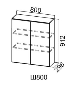 Настенный шкаф Модус, Ш800/912, галифакс в Энгельсе