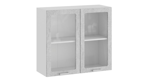 Кухонный шкаф Гранита 1В8С (Белый/Бетон снежный) в Энгельсе - изображение
