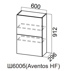 Распашной кухонный шкаф Модерн New барный, Ш600б(Aventos HF)/912, МДФ в Саратове