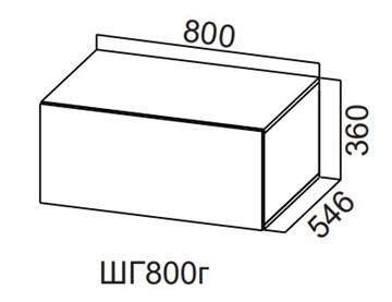 Навесной кухонный шкаф Модерн New, ШГ800г/360, МДФ в Саратове