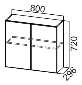 Шкаф кухонный Стайл, Ш800/720, МДФ в Саратове