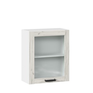 Шкаф на кухню 600 со стеклом Винченца ЛД 234.350.000.031, Белый/Дуб Крафт белый в Саратове