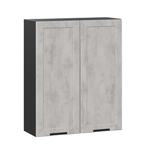 Навесной кухонный шкаф 800 высокий Джамис ЛД 296.460.000.029, Чёрный/Белый камень в Саратове